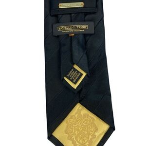 Donald J. Trump Black and Gold Tie